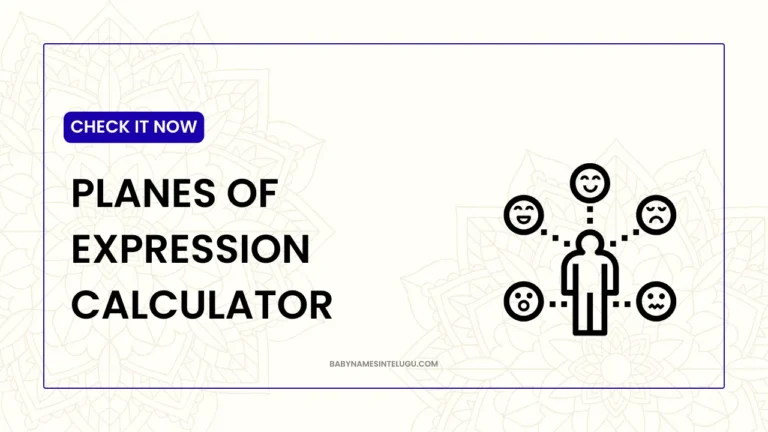 Planes of Expression Calculator: How You Use Your Energy in Life