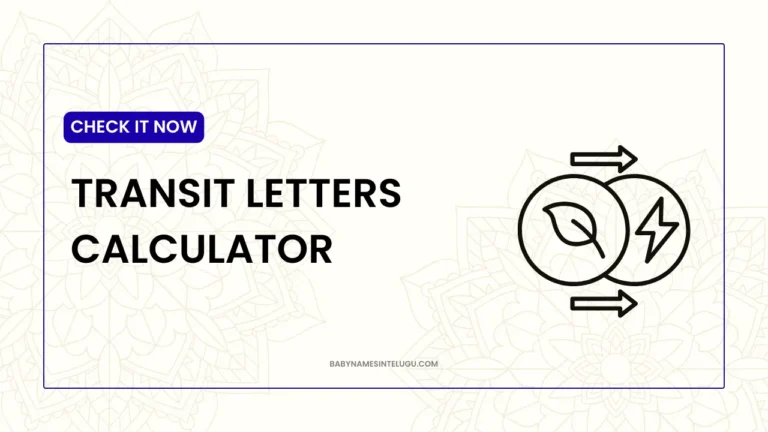 Transit Letters Calculator: How Name Changes Affect Your Life